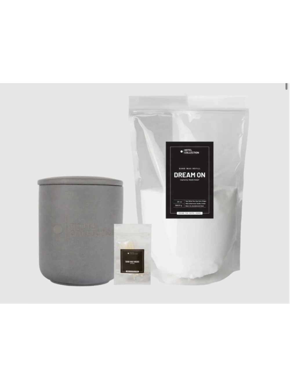 HOTEL COLLECTION PETITE CERAMIC SAND WAX SET DREAM ON